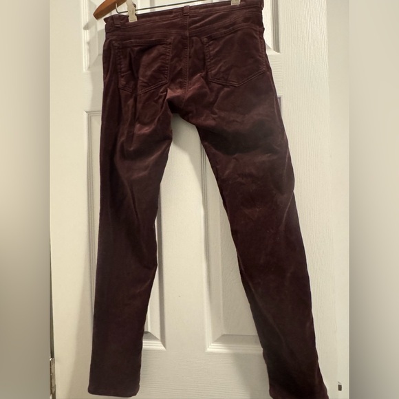 J Brand Velvet Skinny Legging Pant Burgundy Wine Size 28 Stretch - Picture 7 of 7